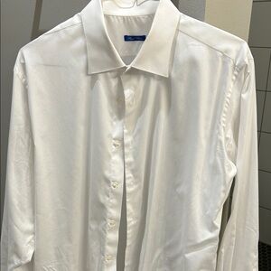 Classic Crisp White Men's Dress Shirt